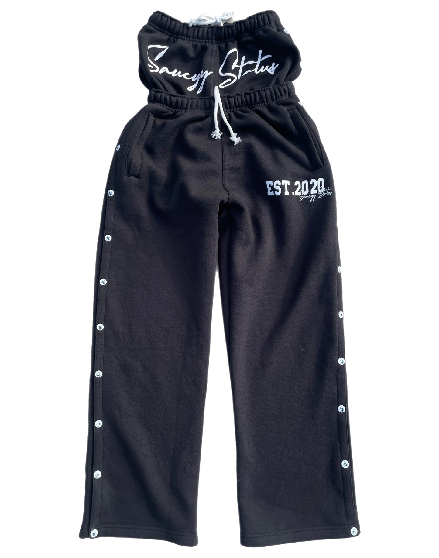 “Sag” Snap Flare Sweatpants